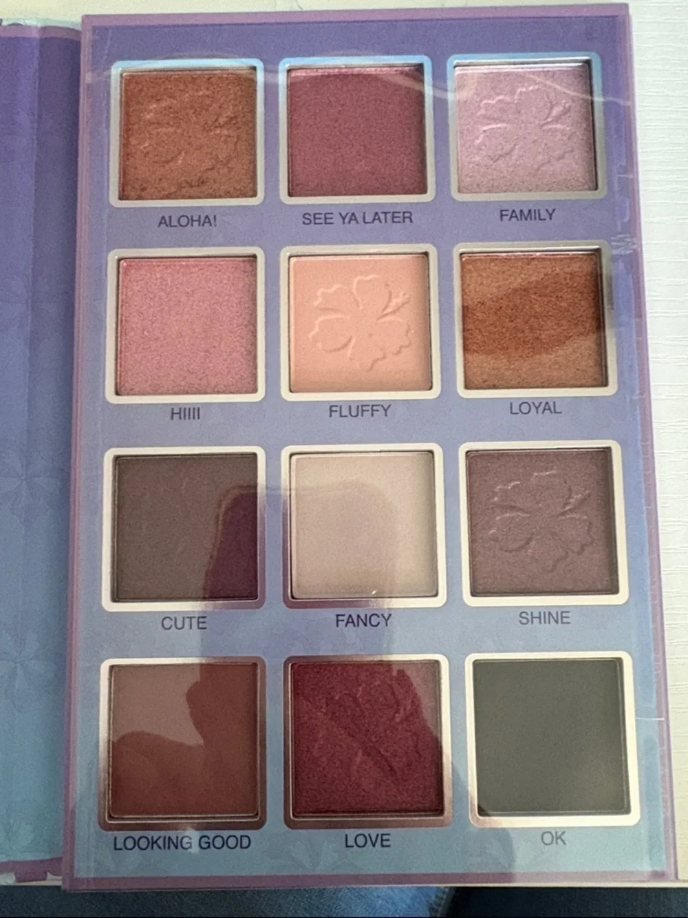 Disney Stitch Eyeshadow Palette - Blue & Purple Floral Design New